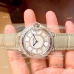 Japan Quartz Copy Cartier Ballon Bleu De 36mm Diamond Watch